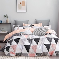 Gioia Casa Annie 100% Cotton Fully Reversible Quilt Cover Set (Queen, King)