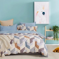 Gioia Casa Lewis 100% Cotton Fully Reversible Quilt Cover Set (Queen, King, Super King)