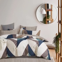 Gioia Casa Oliver 100% Cotton Fully Reversible Quilt Cover Set (Queen, King, Super King)