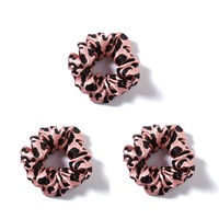 Gioia Casa 3 Pack Standard Silk Scrunchie Pink Leopard