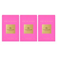 Glasshouse Fragrances 3 Pack Candle Bundle - Over The Rainbow Violet Leaves & White Musk 380g
