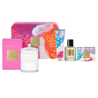 Glasshouse Fragrances 380g Over the Rainbow Triple Scented Candle & Midnight in Milan Essentials Bundle Gift Set