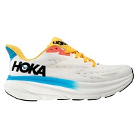 HOKA Women's Clifton 9 Running Shoes Blanc De Blanc/Swim Day (US 6-10)