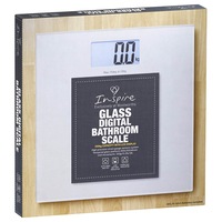 Inspire Glass Digital Bathroom Scales Black
