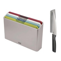 Joseph Joseph Folio Icon Regular Chopping Boards w/Chef Knife Multicolour
