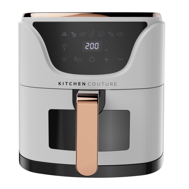 Kitchen Couture 6L 1500W Clear View Air Fryer Rose Gold