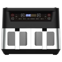 Kitchen Couture 10L 1700W Dual Draw Stainless Steel Air Fryer