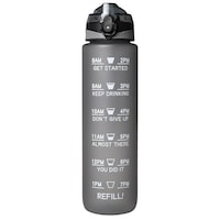 Kubo 1L Motivational Water Bottle with Time Markings
