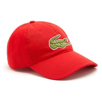 Lacoste Men's Essentials Big Croc Cap Red