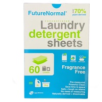 Laundry Detergent Sheets Fragrance Free 60 Loads (1 Pack, 2 Pack, 3 Pack)