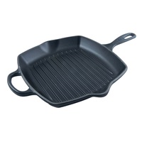 Le Creuset Signature Cast Iron Square Skillet Grill 'Grillit' 26cm Satin Black