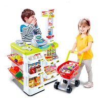Lenoxx Pretend Play Shopping Cart & Cash Register Toy Playset