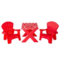 Lenoxx Kids 3 Piece Table and Chair Set Red