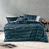 Linen House Shrimpton Slate Quilt Cover Set (Queen, King)