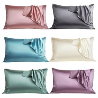 Luxury Mulberry Silk Standard & King Size Pillowcases 2 Pack (Pink, Grey, Blue, White, Green, Purple)