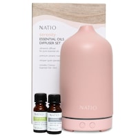 Natio Serenity Diffuser & Essential Oils Gift Set Pink
