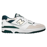 New Balance Unisex 550 Lifestyle Sneakers White/Vintage Teal (US M4.5/W6-M13)