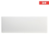 Nobo 2kW Slimline Panel Heater with Castors & Thermostat White