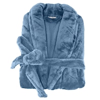 Odyssey Silk Touch Bathrobe Amalfi Blue (Small/Medium, Large/X-Large)