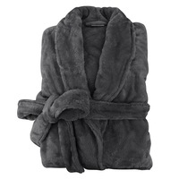 Odyssey Silk Touch Bathrobe Charcoal (Small/Medium, Large/X-Large)