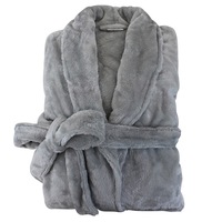 Odyssey Silk Touch Bathrobe Silver Grey (Small/Medium, Large/X-Large)