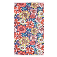 Onkaparinga Layered Florals Sand Free Towel with Bonus Drawstring Backpack