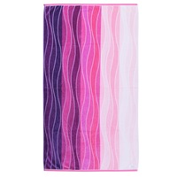 Onkaparinga Wave Pink Velour Beach Towel