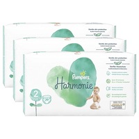 Pampers 117 Pack Harmonie Hypoallergenic Unisex Baby Nappies Diapers Size 2, 4-8kg