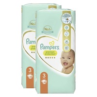 Pampers 96 Pack Premium Protection Unisex Baby Nappies Diapers Size 3, 6-10kg