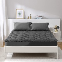 Ramesses Luxury 1000GSM Charcoal Infused Fitted Mattress Topper (Single, King Single, Double, Queen, King)