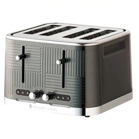 Russell Hobbs Geo Steel 4 Slice Toaster Black