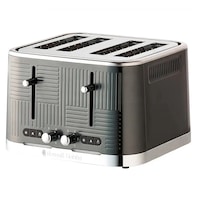 Russell Hobbs Geo Steel 4 Slice Toaster Black