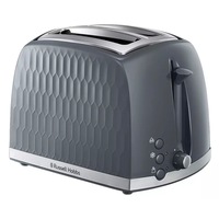 Russell Hobbs Honeycomb 2 Slice Toaster Grey/Chrome