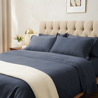 Sheraton Luxury 1200TC Quilt Cover Set Navy (Queen, King)