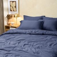 Sheraton Luxury Bamboo Luxe Quilt Cover Set Deep Blue (Queen, King)