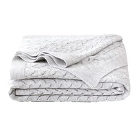 Sheridan Dalila 100% Organic Cotton Pram Blanket Grey Marle 75 x 100cm