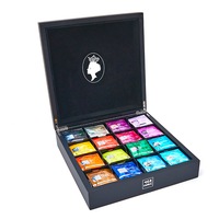 Tea Tonic Black Wooden Deluxe Luxury Tea Chest & 105 Teabags