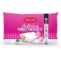 Tontine Australian Made Family Favourite BCNA Medium Pillows Twin Pack