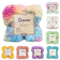 Ultra Soft Long Shaggy Plush Throw Blanket Single
