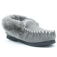 Yellow Earth Genuine Sheepskin Unisex Traditional Ugg Moccasin Grey (US 5-12)