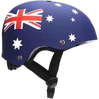 AhaTech Hardshell e-Bike Cycling Electric Scooter Roller Skate Skateboard Hoverboard Helmet Australia Flag (Medium)