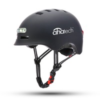 AhaTech Kickstart LED Lights Smart Helmet for Electric Bike e-Scooter Hoverboard Bicycle Skateboard Cycle