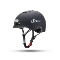 AhaTech Kickstart LED Lights Smart Helmet for Electric Bike e-Scooter Hoverboard Bicycle Skateboard Cycle (Large)