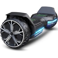 GYROOR Warrior 6.5 inch All Terrain Off Road Hoverboard with Bluetooth Speakers and LED Lights, UL2272 Certified Self Balancing Scooter (Black)
