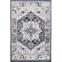 Estate Traditional Rug In Blue & Charcoal