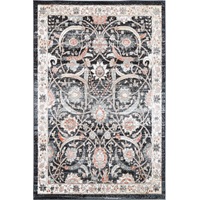 Estate Traditional Rug In Charcoal & Cream