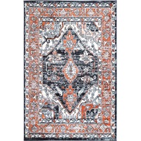 Estate Traditional Rug In Terracotta & Black