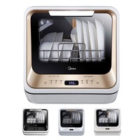 MIDEA Benchtop Mini Dishwasher Countertop Dishwasher Freestanding Touch Control 1-24 hours delay LED display