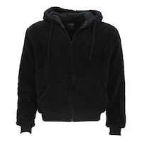 Mens Unisex Soft Fluffy Teddy Fur Zip Up Hooded Jacket Hoodie Sherpa Fleece Coat