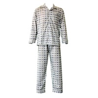 NEW Men's Cotton Light Weight Pajamas Pyjamas PJs Set Two Piece Long Sleeve